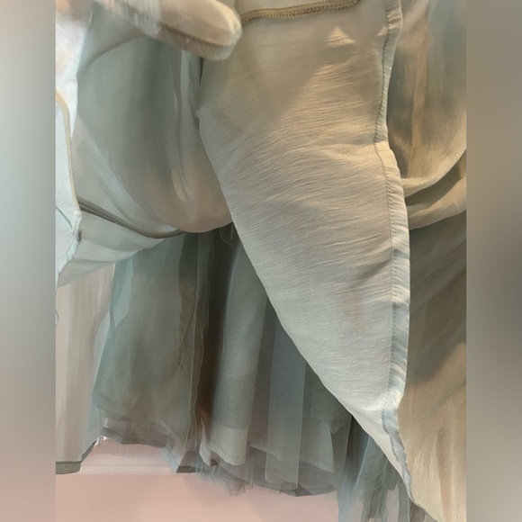 LULUS Fairytale Design Sage Green Organza Strapless A-Line Midi Dress XS NWT - Picture 10 of 14
